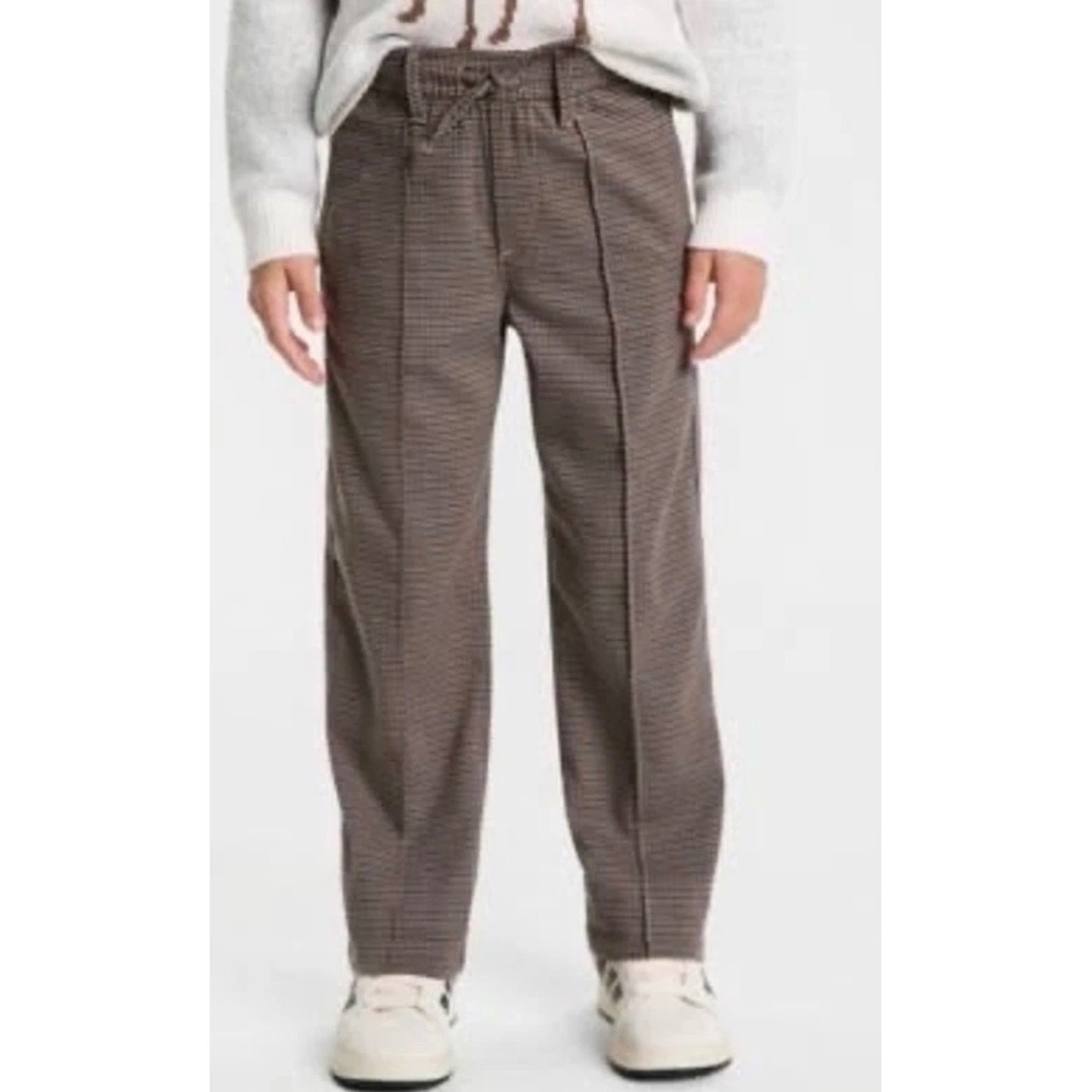 Abercrombie Kids Brown Houndstooth Loose Pant Trousers Size 9/10 Regular